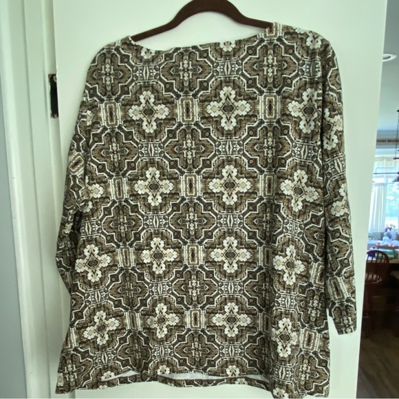 Lark Lane Top Women's Size 2X Multicolor Blouse - Picture 8 of 8